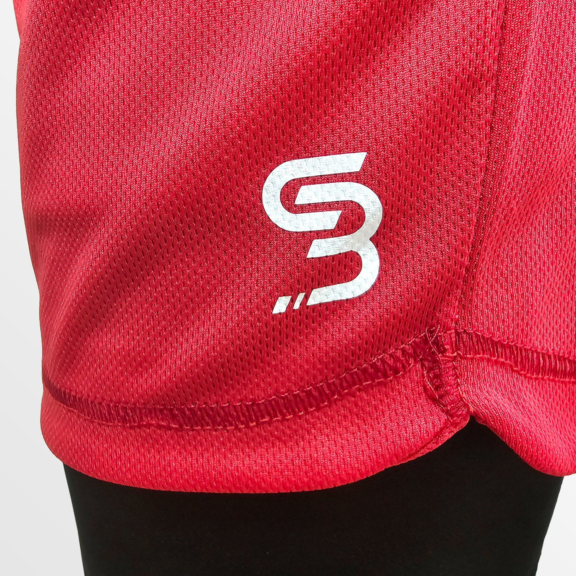 Crossbars Essential Red & Black Double Ventilated Shorts