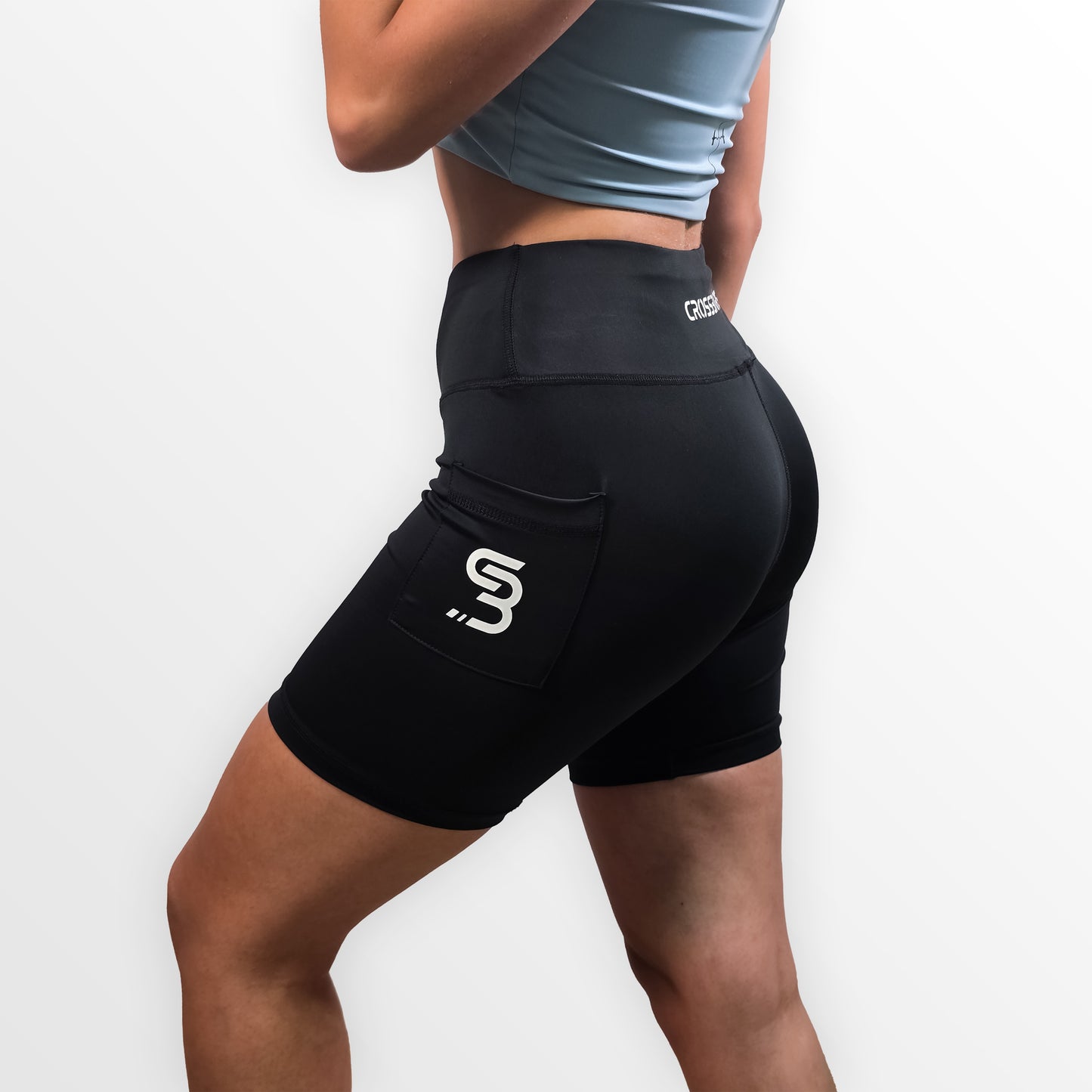 Crossbars Essential Black Biker Shorts