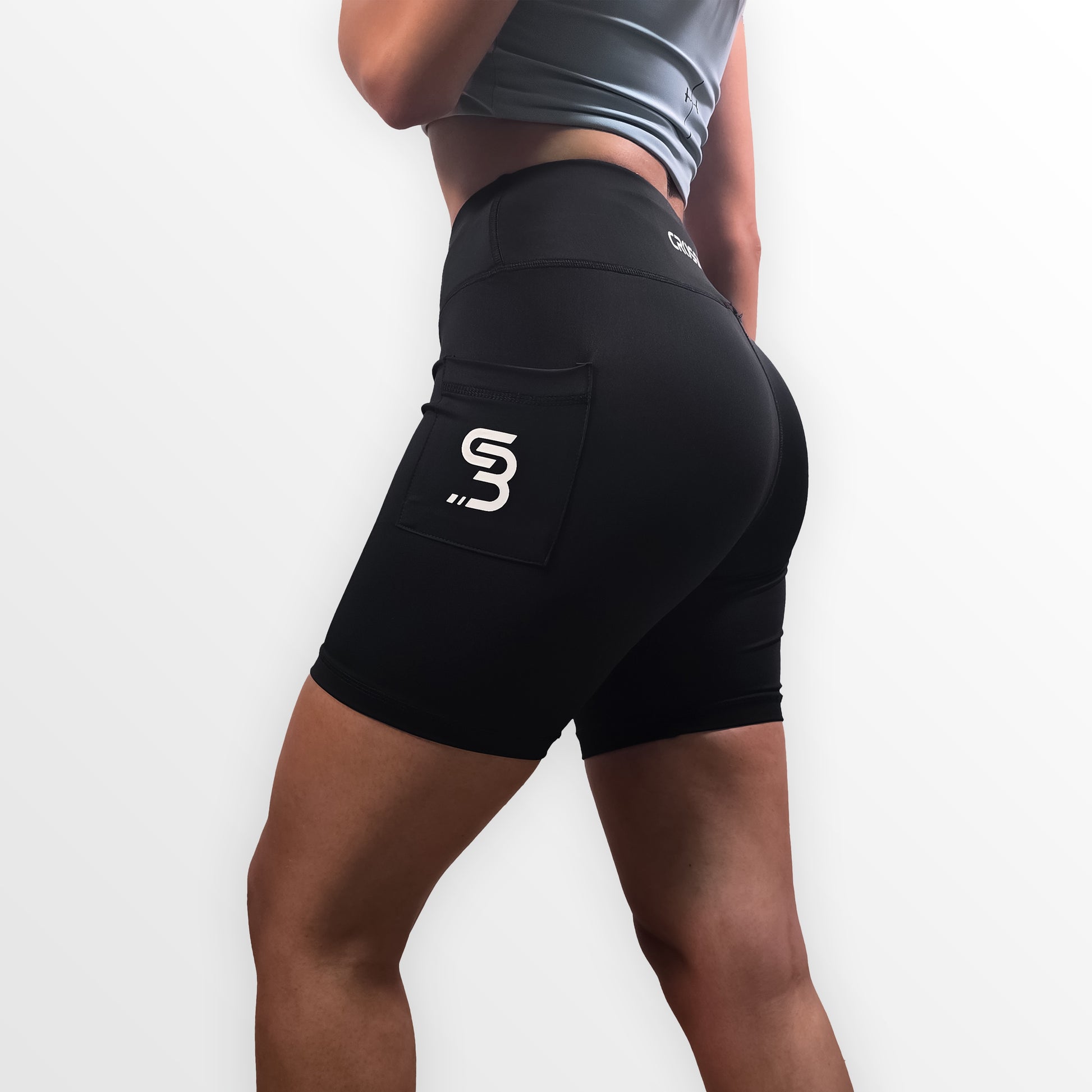 Crossbars Essential Black Biker Shorts