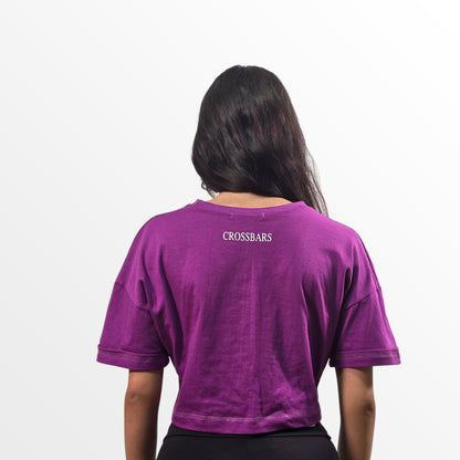 Power Within Purple Oversized Crop