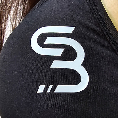 Essential Black Big Logo Sports Bra